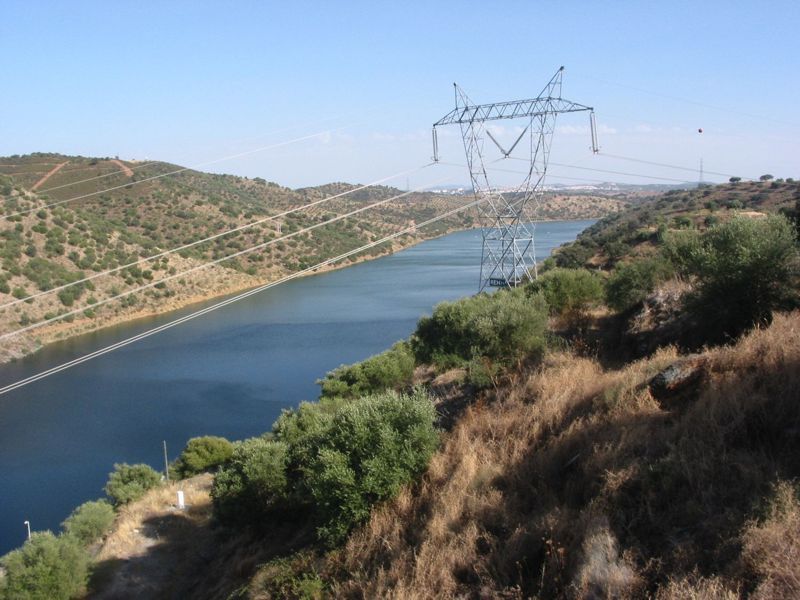 Rio Guadiana a jusante da barragem