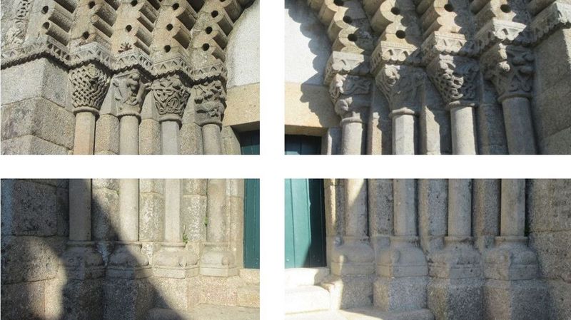 Mosteiro - pormenor das colunas frontais