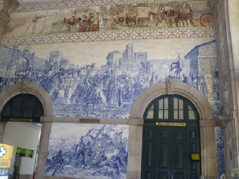 Painel de Azulejos na Estação de São Bento