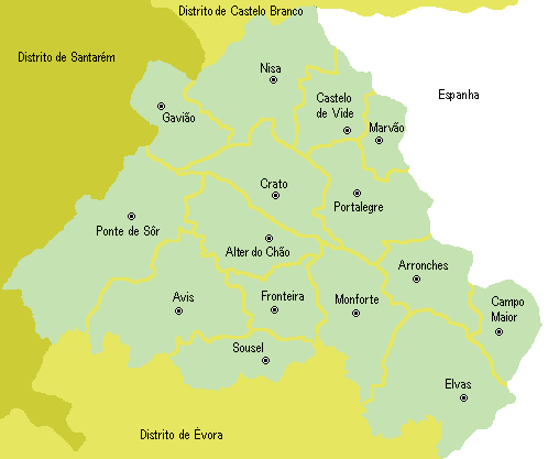 Portalegre - Mapa